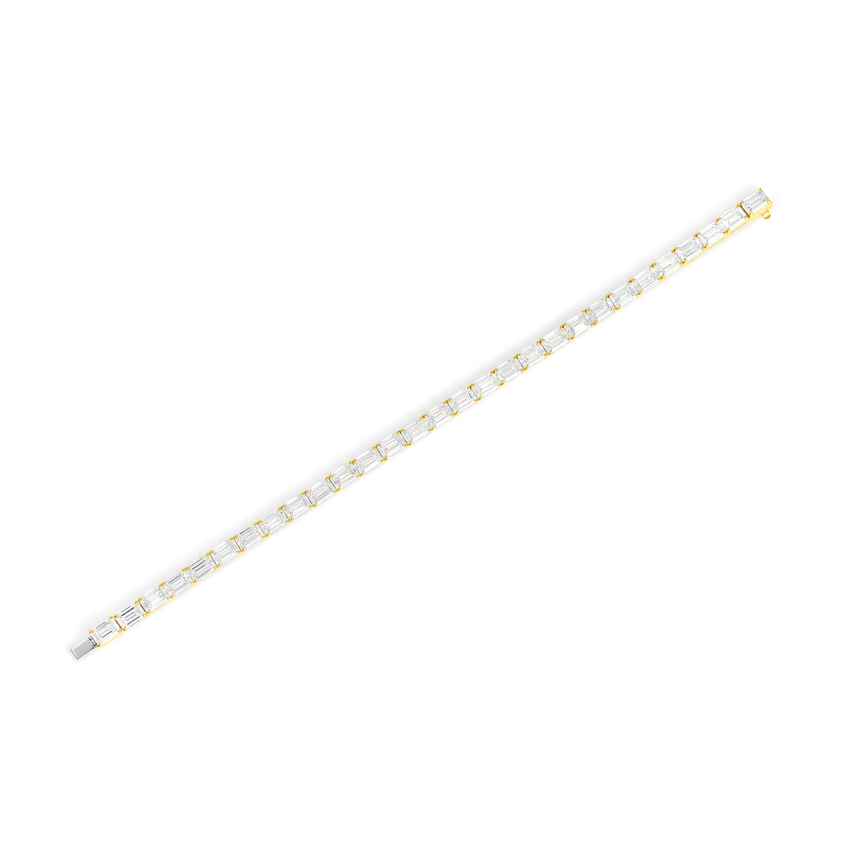 East-West Emerald Cut Bracelet