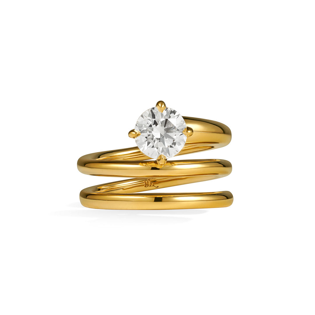 Coil - Lab Diamond 18k Gold Ring