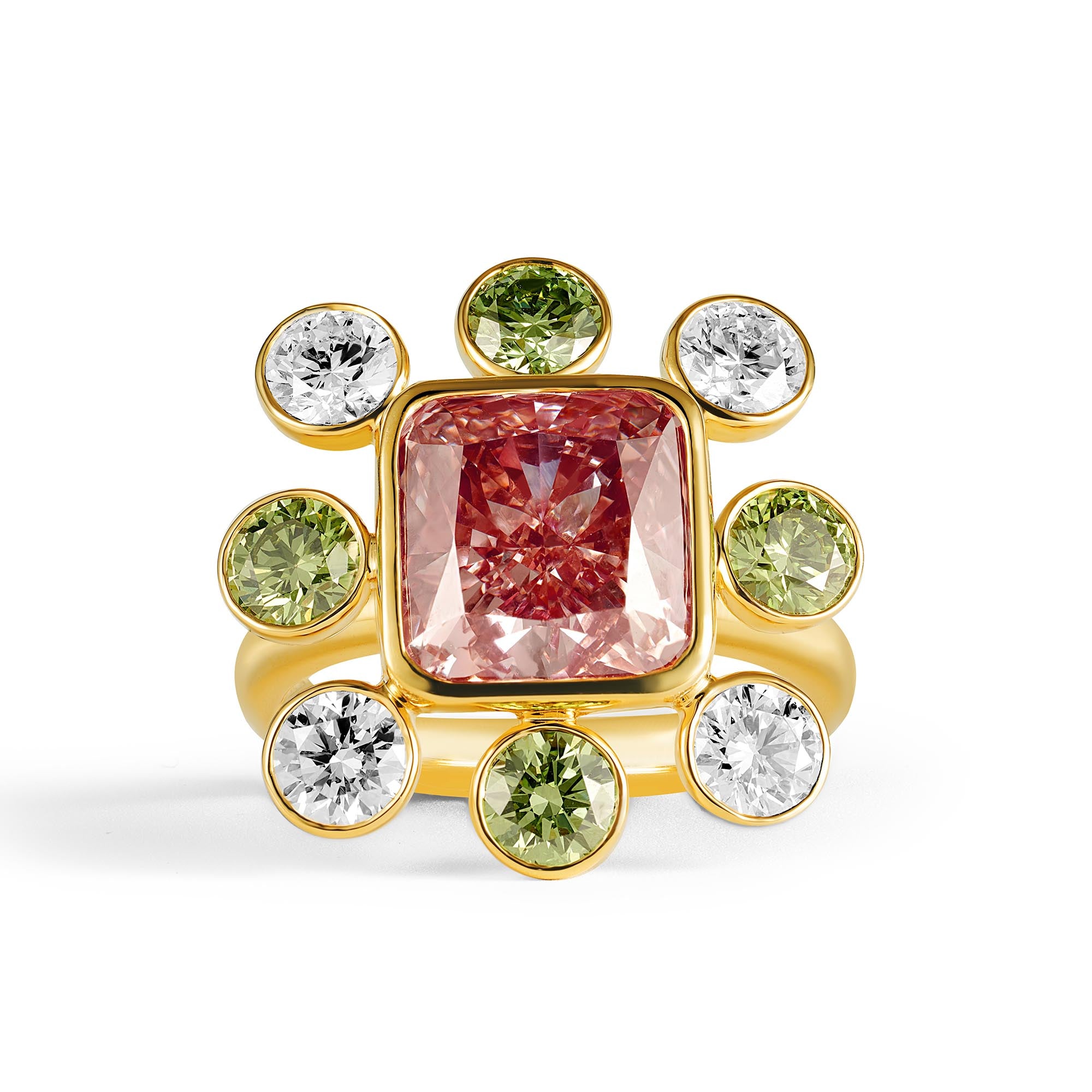Watermelon Ring - 18k Gold & Lab Diamond