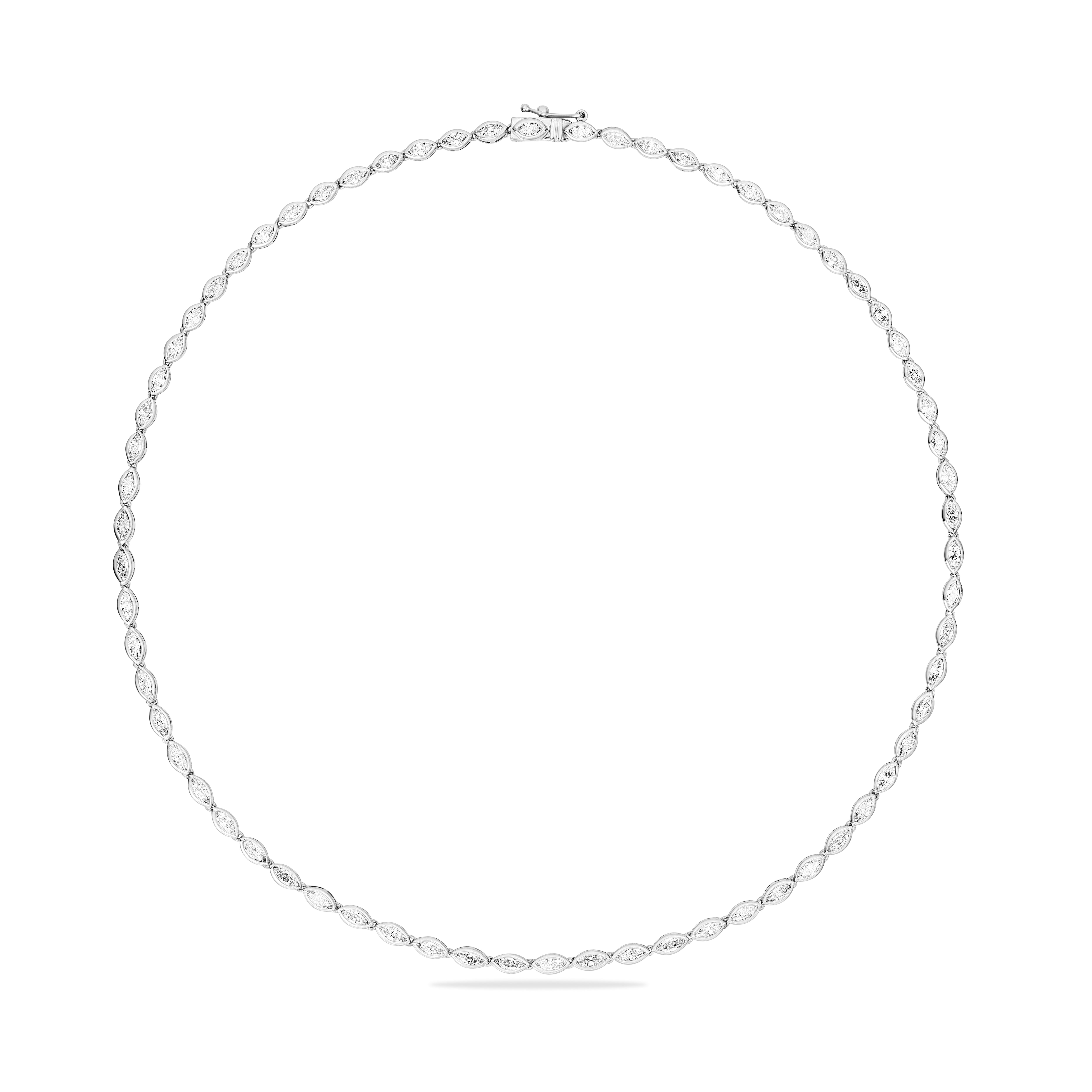 Bezel eternity necklace