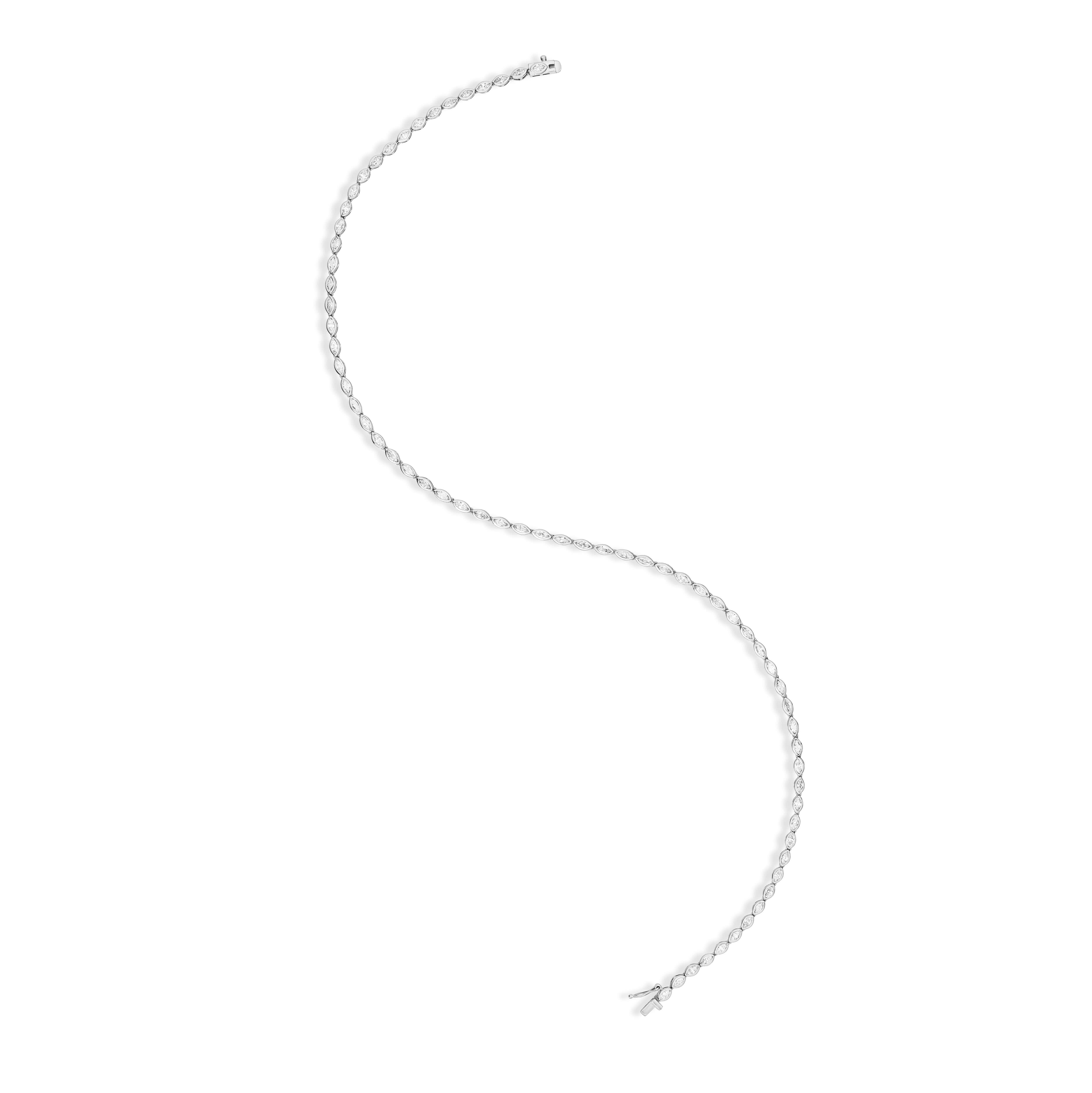 Bezel eternity necklace