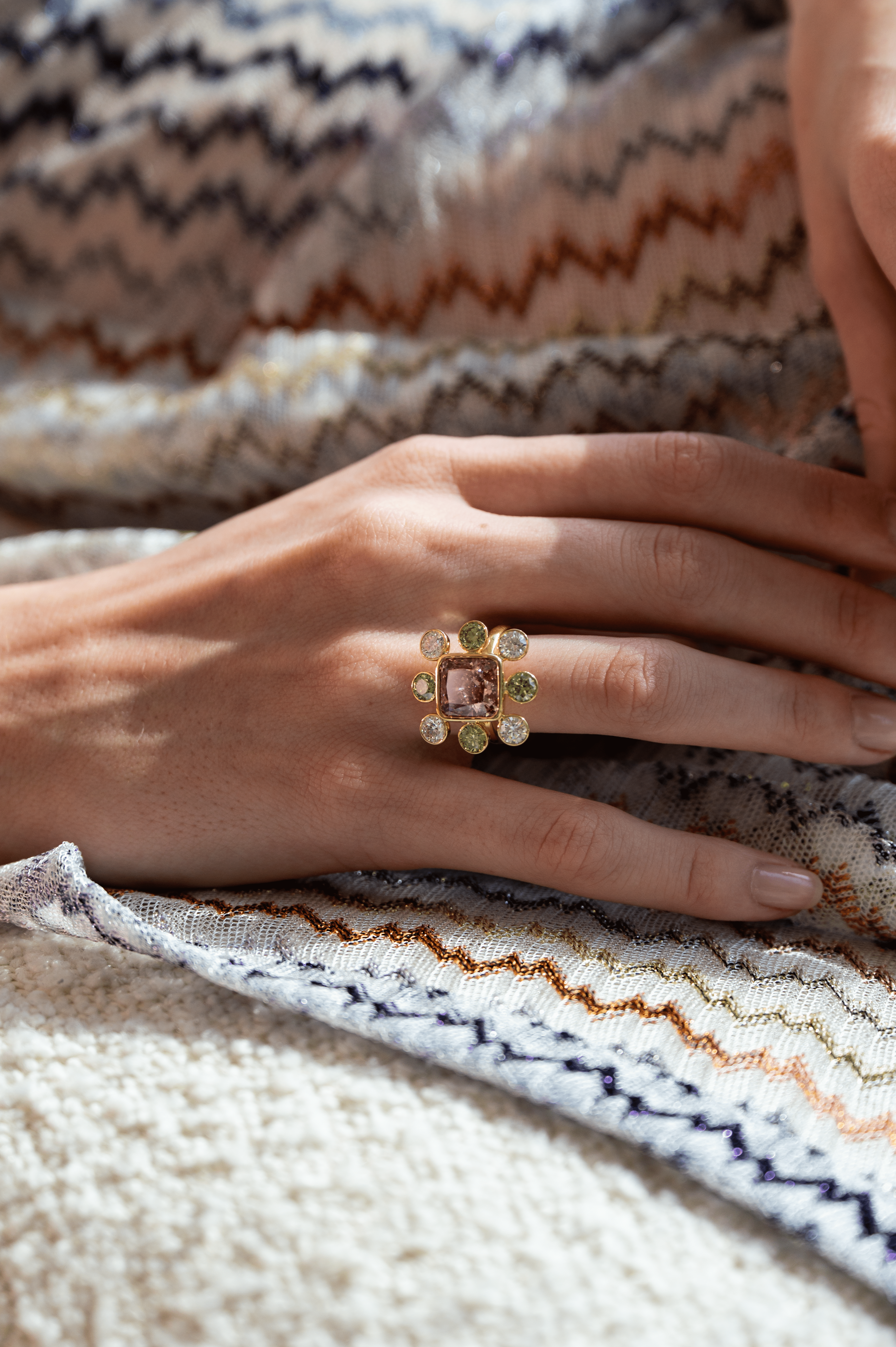 Watermelon Ring - 18k Gold & Lab Diamond