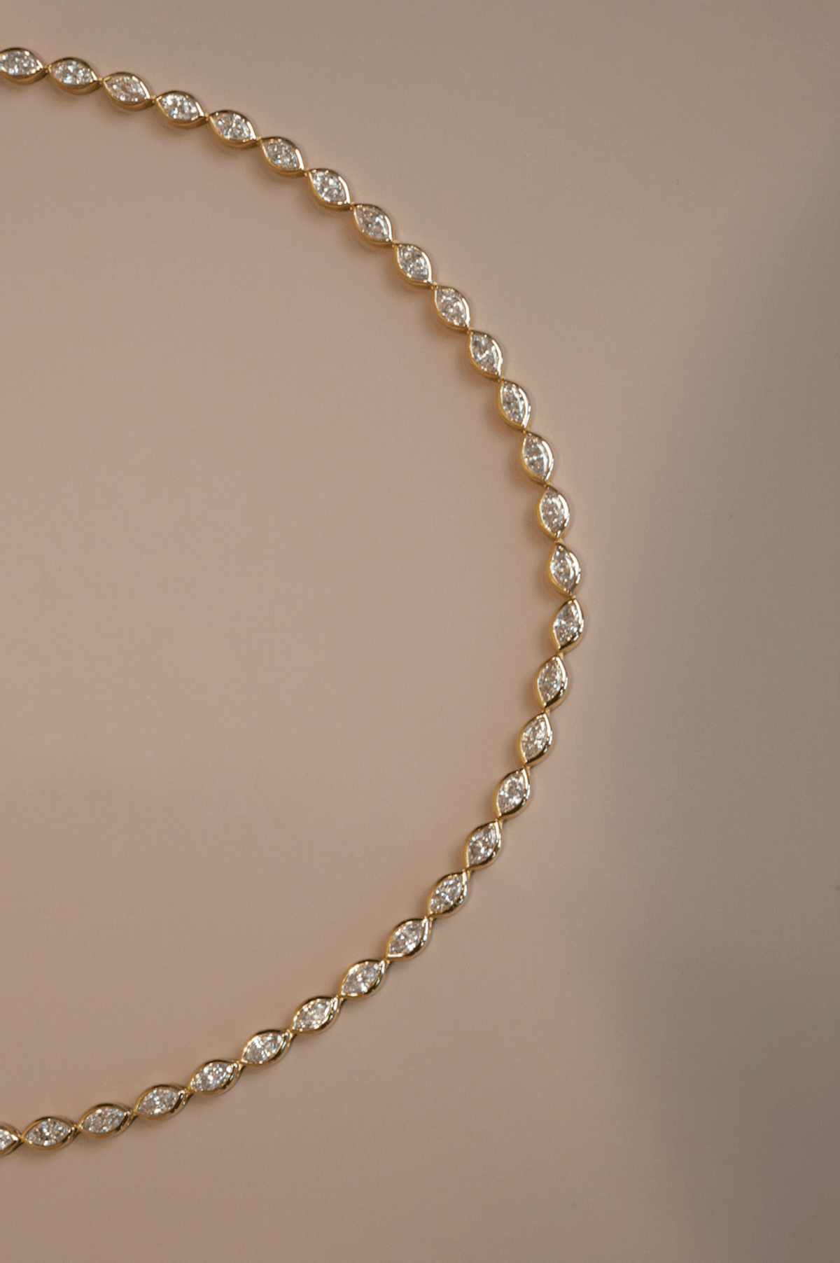 Bezel eternity necklace