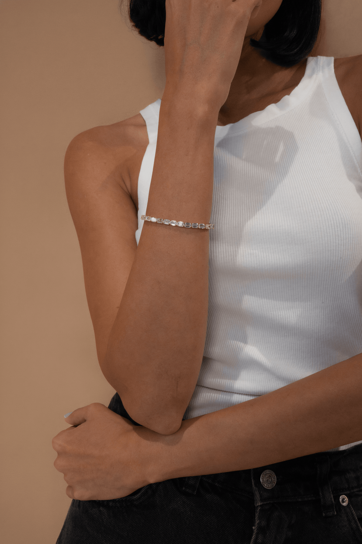 East-West Emerald Cut Bracelet